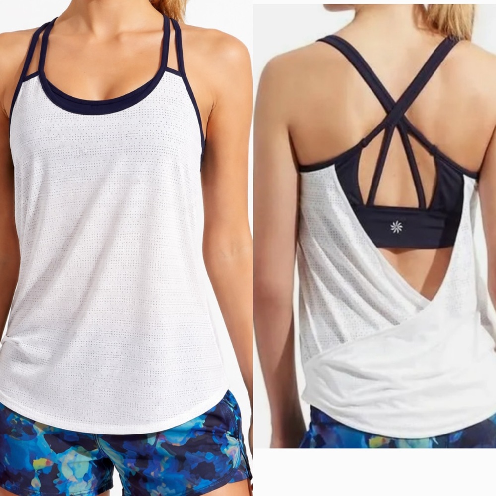 LIKE NEW Athleta Full Force Mesh Tank Top- Built in Bra & Padding